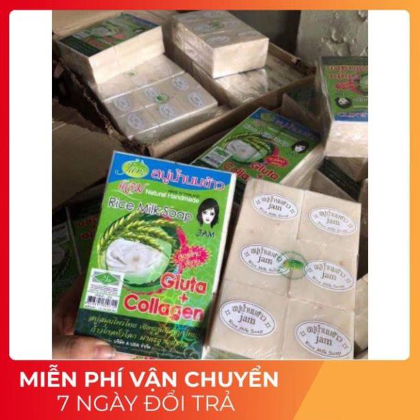 [FREESHIP] Xà Phòng Gạo Jam Thái - Bánh Vuông Bán Lẻ 1 Bánh