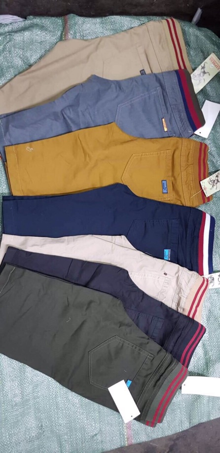 Quần short kaki nam lưng thun dây rút
