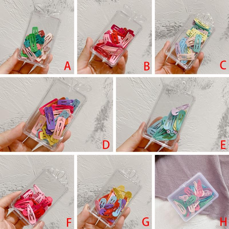 Set 30 kẹp tóc BB hình vuông màu sắc ngọt ngào cho bé gái
