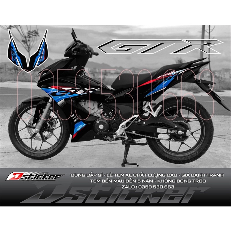 Tem rời Winner X xe đen - mẩu GTR xanh Gp siêu hot 2021
