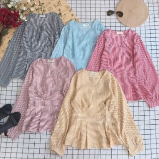 Áo đắp ngực peplum QC (Hình thật)
