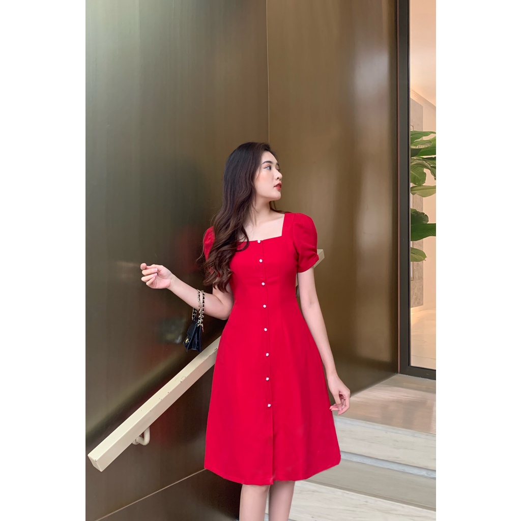 ĐẦM NÚT NGỌC MEIKY ĐỎ