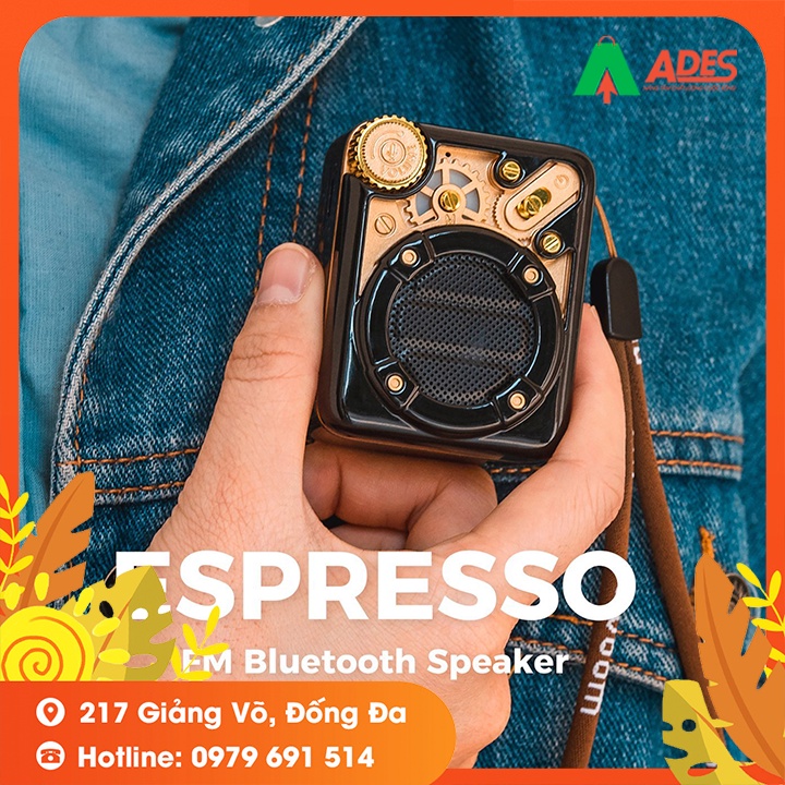 Loa Bluetooth Divoom Espresso 4W - Bảo Hành Chính Hãng - Bluetooth V5.0, FM Radio, TF Card - NEW 2021