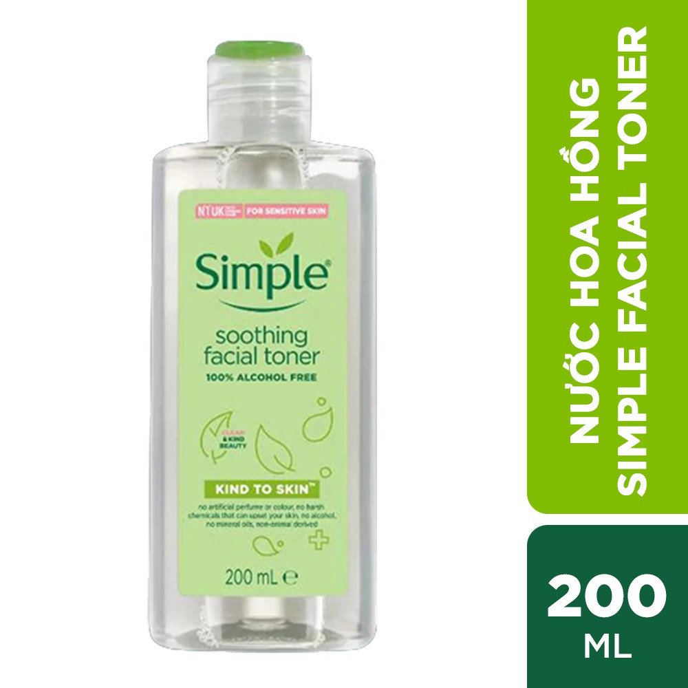 Toner nước hoa hồng Simple 200ml