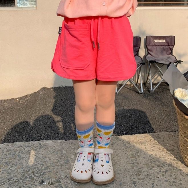 Quần Short Thể Thao Chất Cotton Màu Sắc Kẹo Ngọt Thoáng Khí Phong Cách Hàn Quốc Thời Trang Mùa Hè Cho Bé Gái 1008