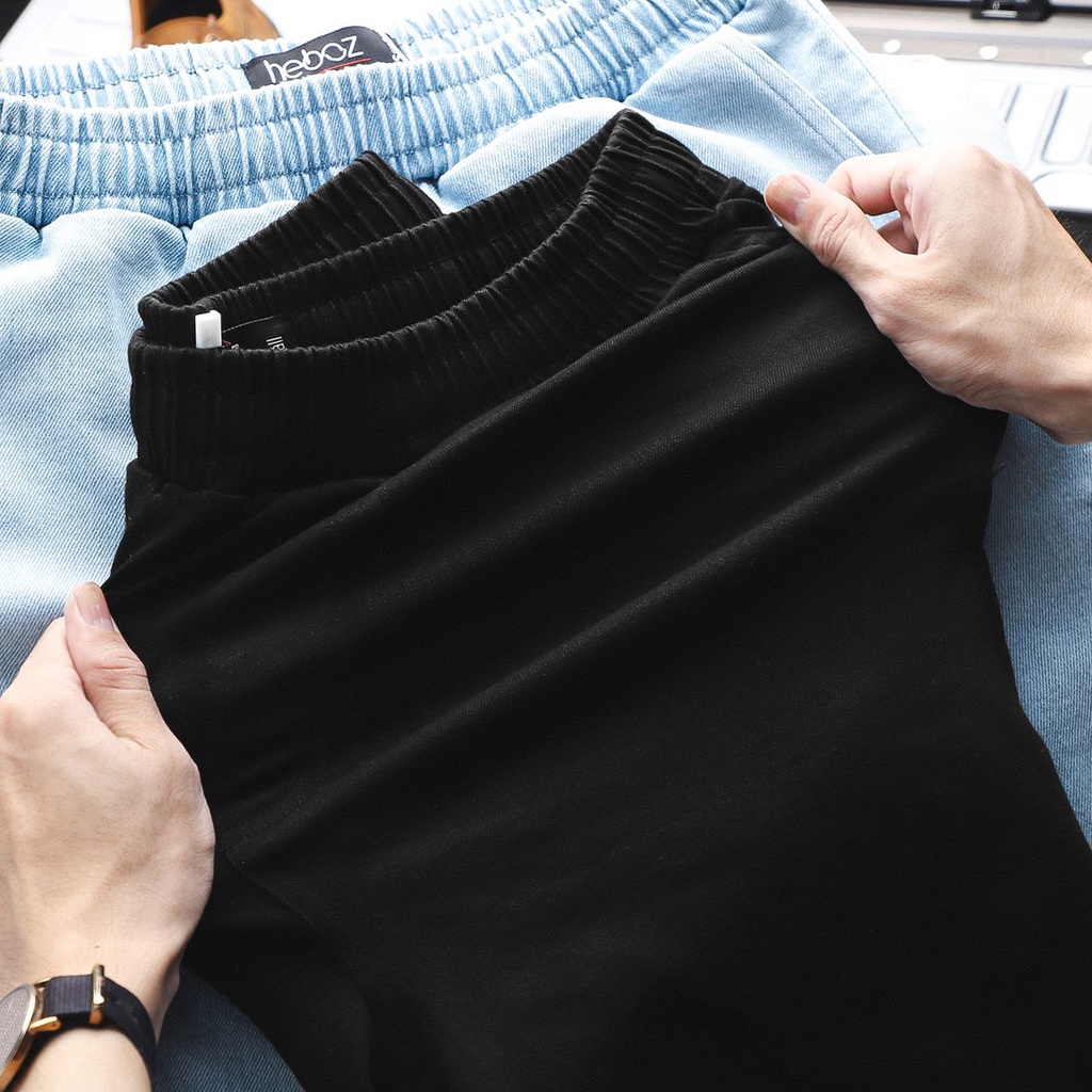 Quần short jean nam HEBOZ 2M, chất jean mềm cao cấp, lưng thun co dãn rất thoải mái, năng động trẻ trung- 00001158