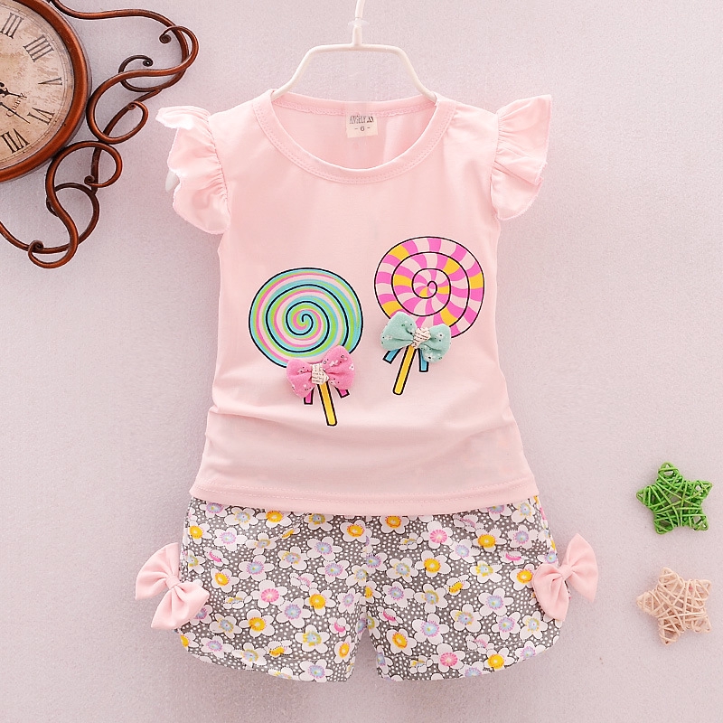Set Đồ 2 Món Thời Trang Cho Bé Gái 0-5 Tuổi