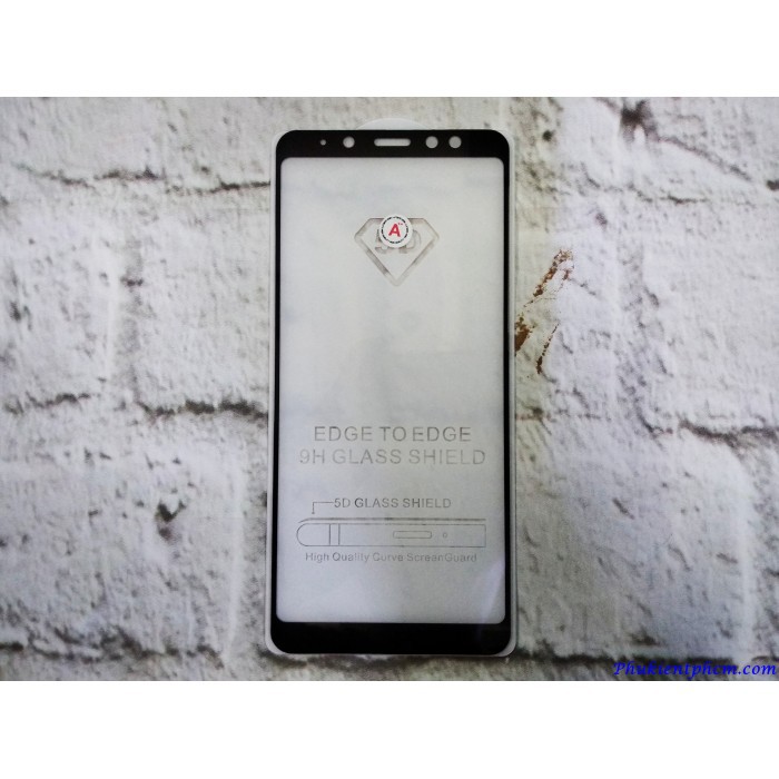 Dán cường lực Full màn hình Full keo Samsung A8 Plus 2018