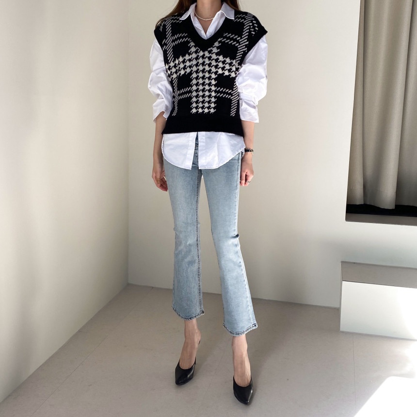 Áo khoác len không tay mỏng cổ chữ V phong cách mùa thu sang trọng 170138 cho nữ | BigBuy360 - bigbuy360.vn