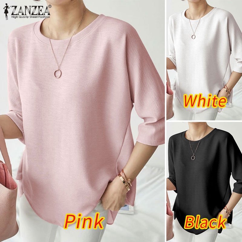 Zanzea Áo Voan Tay Lửng Cổ Tròn Phong Cách Cổ Điển Thanh Lịch Dành Cho Nữ