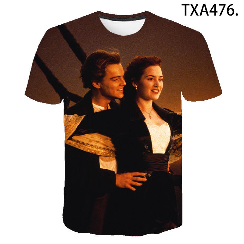 Áo Thun Tay Ngắn In Hình Tàu Titanic 3D Thời Trang Mùa Hè Cho Bé