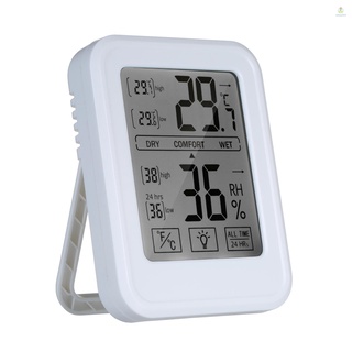 Đồng hồ đo nhiệt độ ẩm kỹ thuật số nancy7666 độ chính xác cao với công tắc cảm ứng màn hình hiển thị 24 đ 4