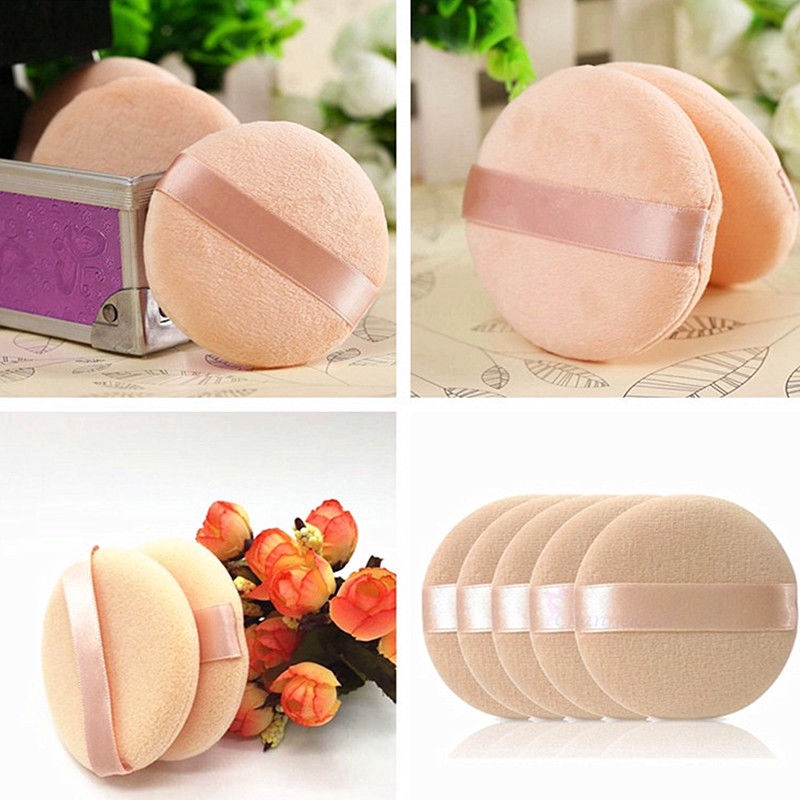 5pcs Women Facial Face Body Beauty Smooth Cosmetic Foundation Powder Puff Makeup Sponge Puff Tools