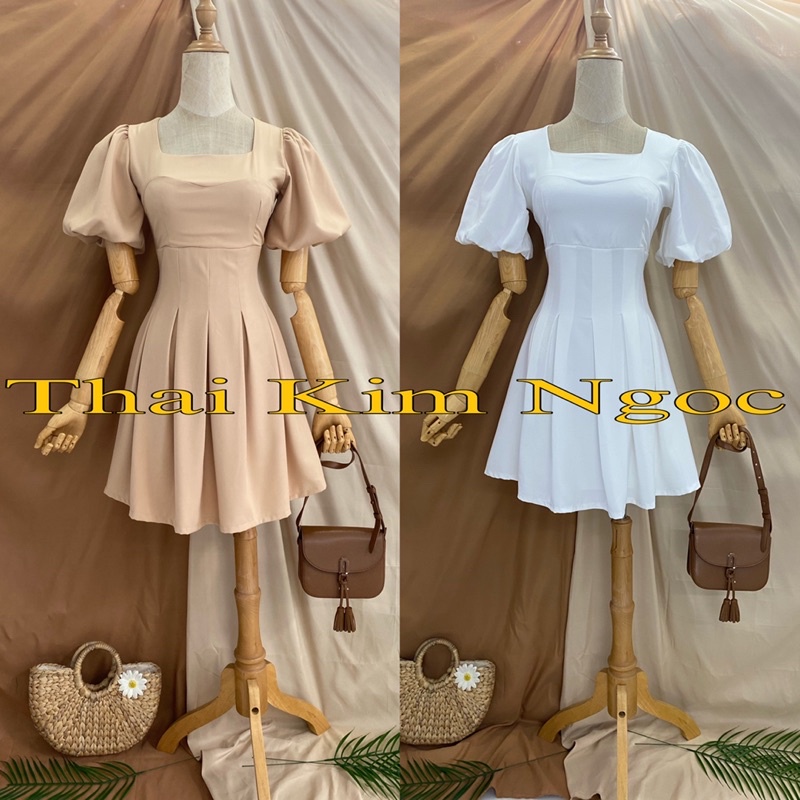 Đầm cổ vuông hai lớp thanh lịch JADA DRESS