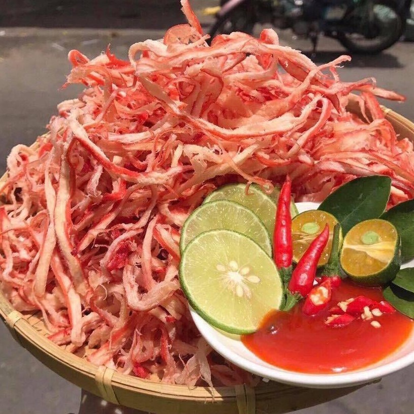 MỰC SỢI HẤP NƯỚC DỪA  Bình Thuận ngon rẻ hũ 200g