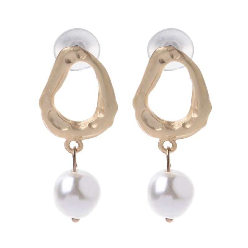 Khuyên Tai Nữ Trang Dáng Dài Đính Ngọc Trai Phong Cách Hiphop