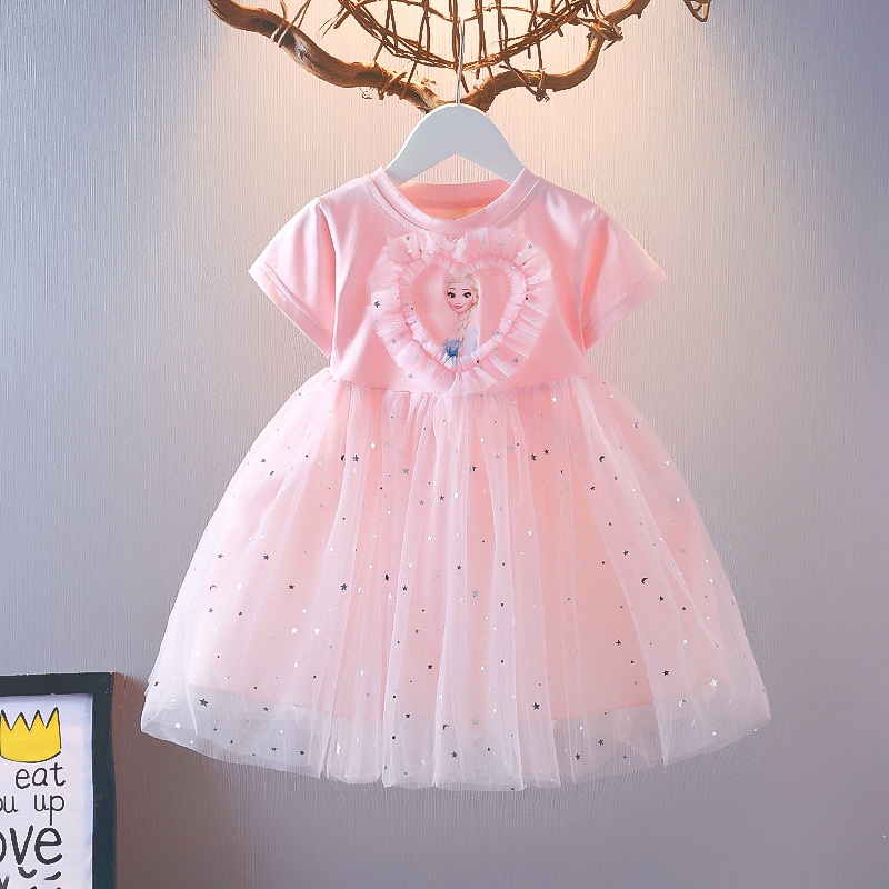 𝗦𝗵𝗼𝗽 𝗠𝗲̣ 𝗕𝗼𝗯 𝟴𝟲 - Váy đầm ELSA cộc tay cho bé [10-25kg] mới nhất