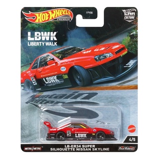 Xe mô hình HOT WHEELS R34 Premium LB-ER34 SUPER SILHOUETTE NISSAN SKYLINE
