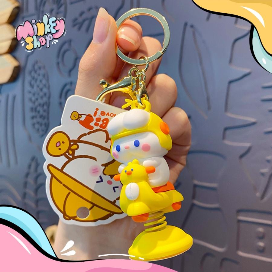 Móc Khoá Vịt LILI Thú Nhún Đáng Yêu Nhiều Mẫu Dễ Thương Phụ Kiện Túi Xách, Balo, Cặp Xách Cute 02MKV -Min