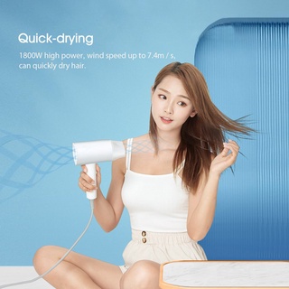 Máy sấy tóc bổ sung ion âm Xiaomi ShowSee A1 1800W cao cấp Chống Xù Rối Khô Tóc