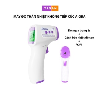 Máy đo thân nhiệt không tiếp xúc aiqra, nhiệt kế hồng ngoại đo trán dùng bằng pin