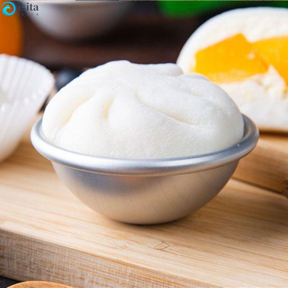 Bộ 10 Khuôn Làm Bánh Bằng Nhôm Hình Bán Cầu 3D Tiện Dụng