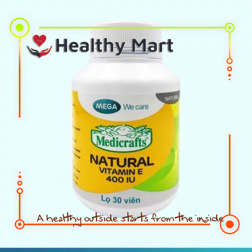 ✔️️️ Natural Vitamin E 400 Mega We care - Enat 400