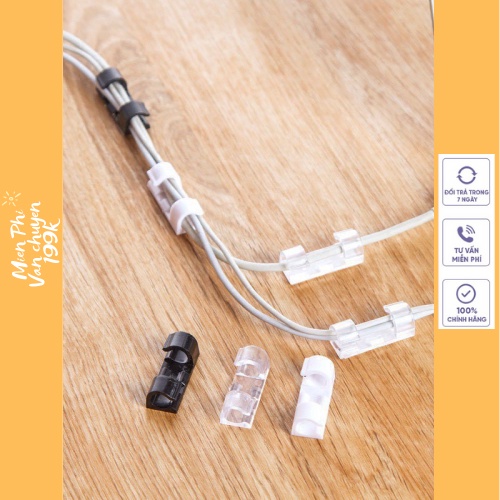 Bộ 20 miếng dán tường đi dây điện - kẹp cố định nút giữ dây điện 88068