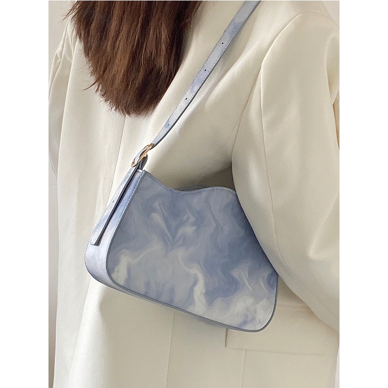 Túi Xách Đeo Vai Màu Xanh Mực Kiểu Dáng Hợp Thời Trang