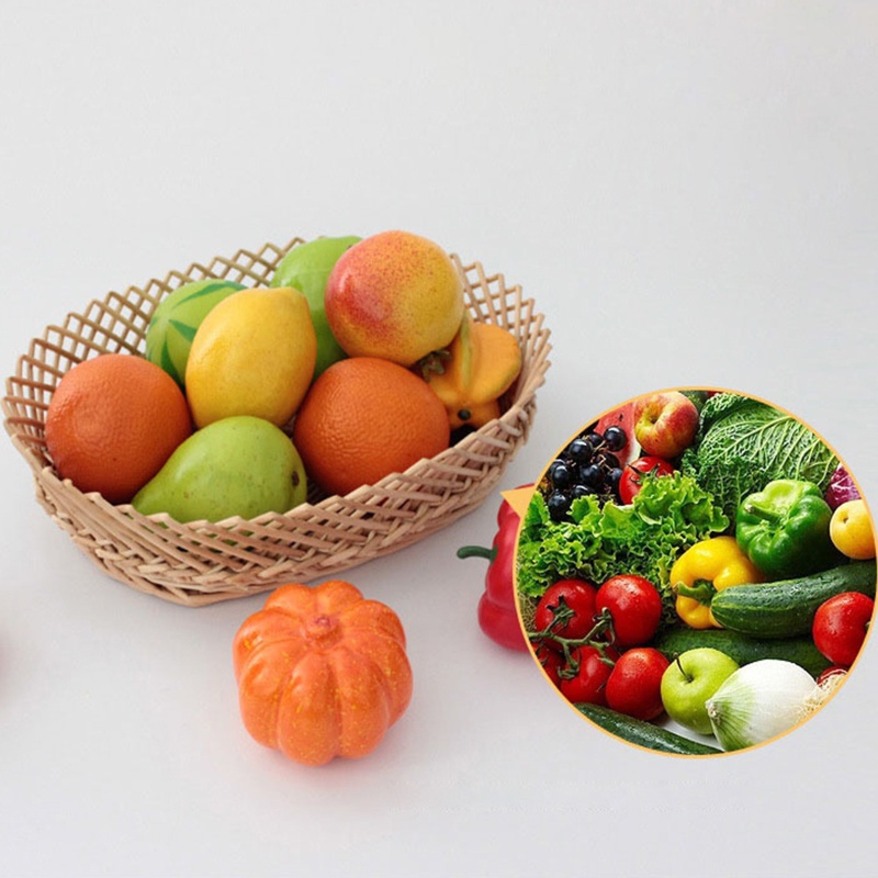 Giỏ Đựng Bánh Mì / Trái Cây Bằng Sợi Liễu Gai Đan Tay Hình Oval Nhỏ Gọn Dành Cho Apple