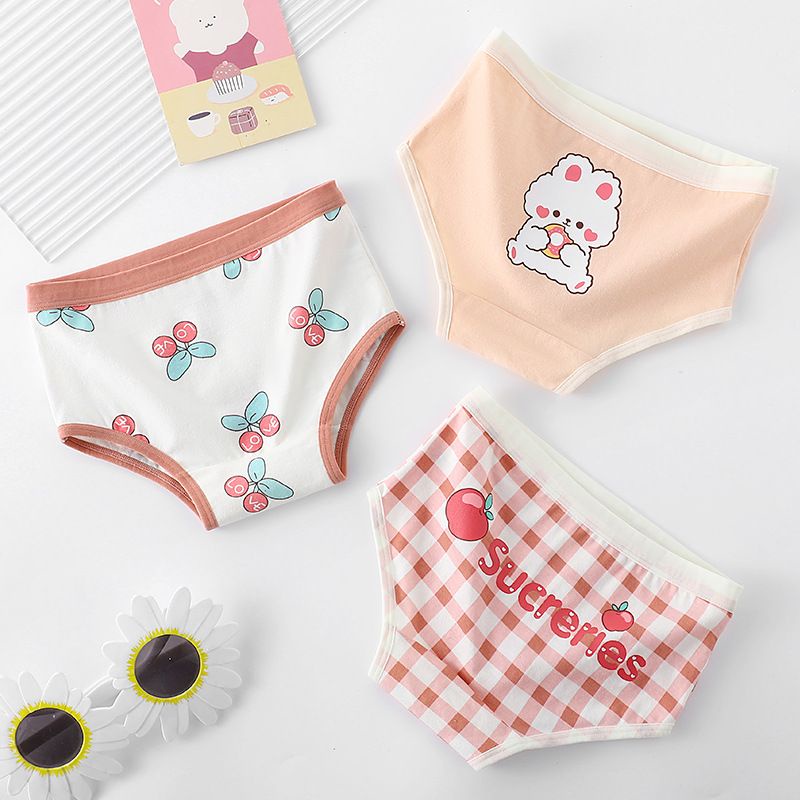 Sét 3 quần chíp đùi bé gái xinh xắn dễ thương combo 3 quần lót tam giác cho bé từ 9-46kg