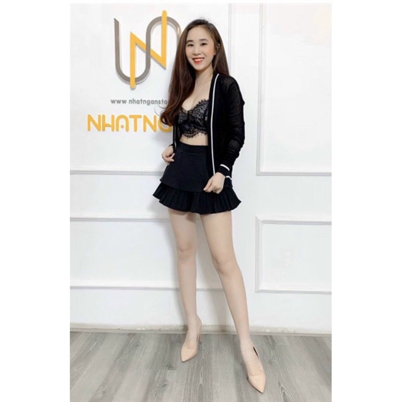 khoác len viền xinh