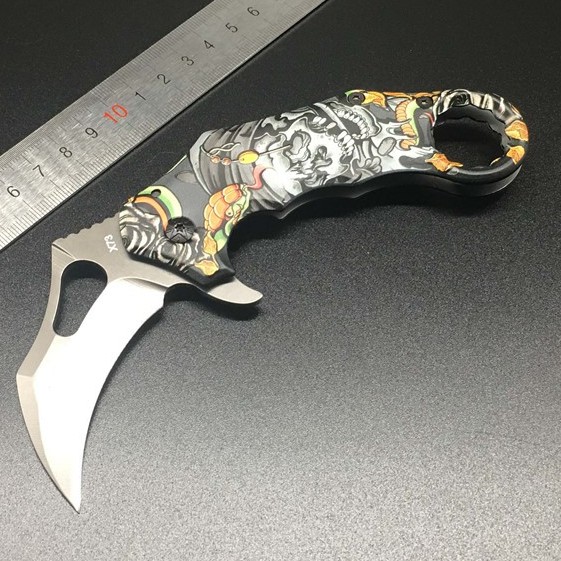 Dao Phượt Gấp Karambit X73 Siêu Gọn Tỉa Gọt Hoa Quả, Dùng Làm Móc Khóa EDC Mini