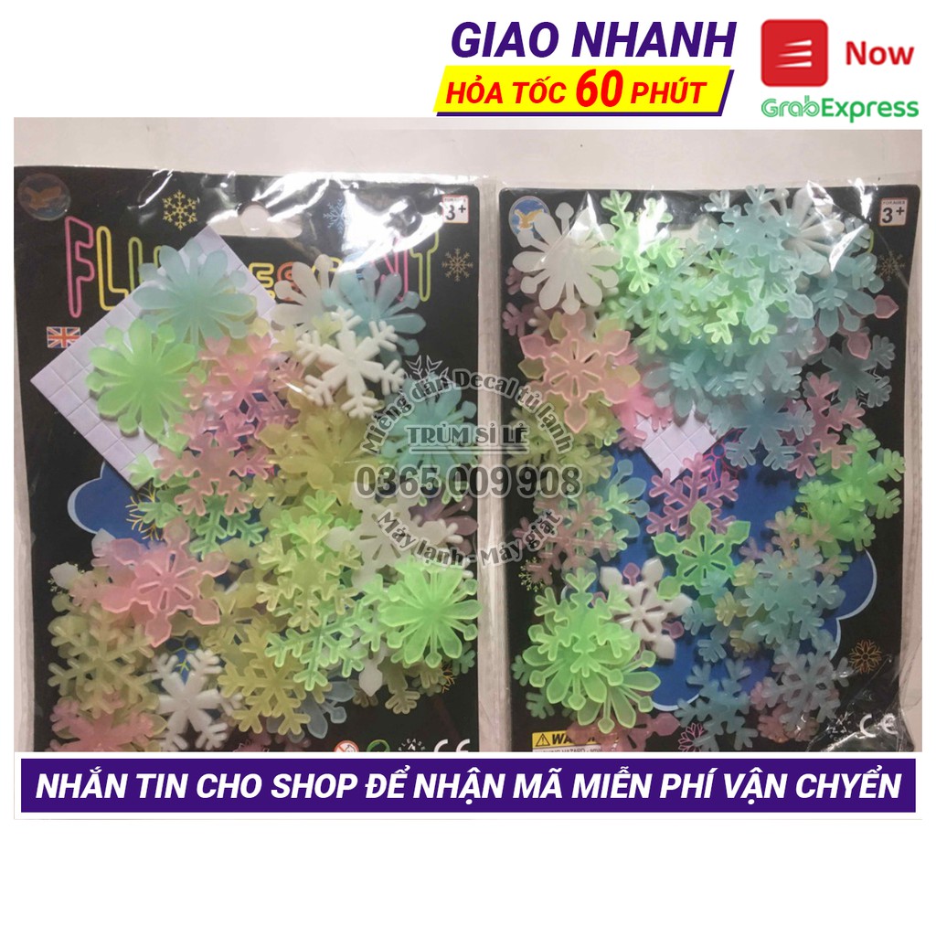 Set 50 bông tuyết trang trí - phát sáng, phù hợp với mọi không gian