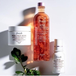 SÉT DƯỠNG DA FRESH HOA HỒNG ROSE DEEP HYDRATION SKINCARE ROUTINE gồm 3 món ( có bill)