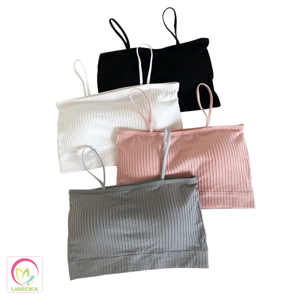 Áo bra nữ len gân tăm Hàn Quốc cao cấp đẹp quây ngang 2 dây chống tụt Sexy gợi cảm Siêu đẹp BONBIKINI