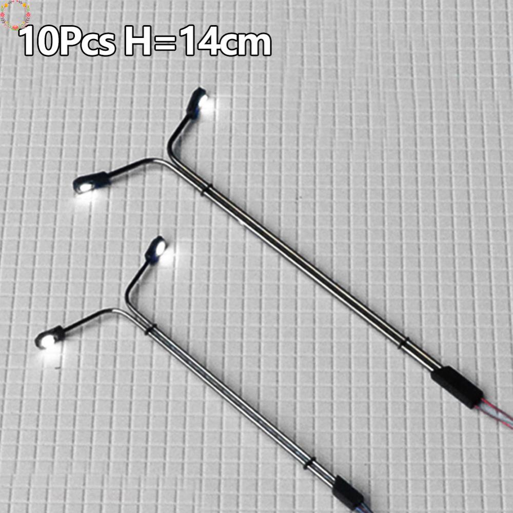 Set 10 Mô Hình Đèn Đường 14cm Ánh Sáng Trắng