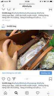 Túi furl@ tay cầm da thật