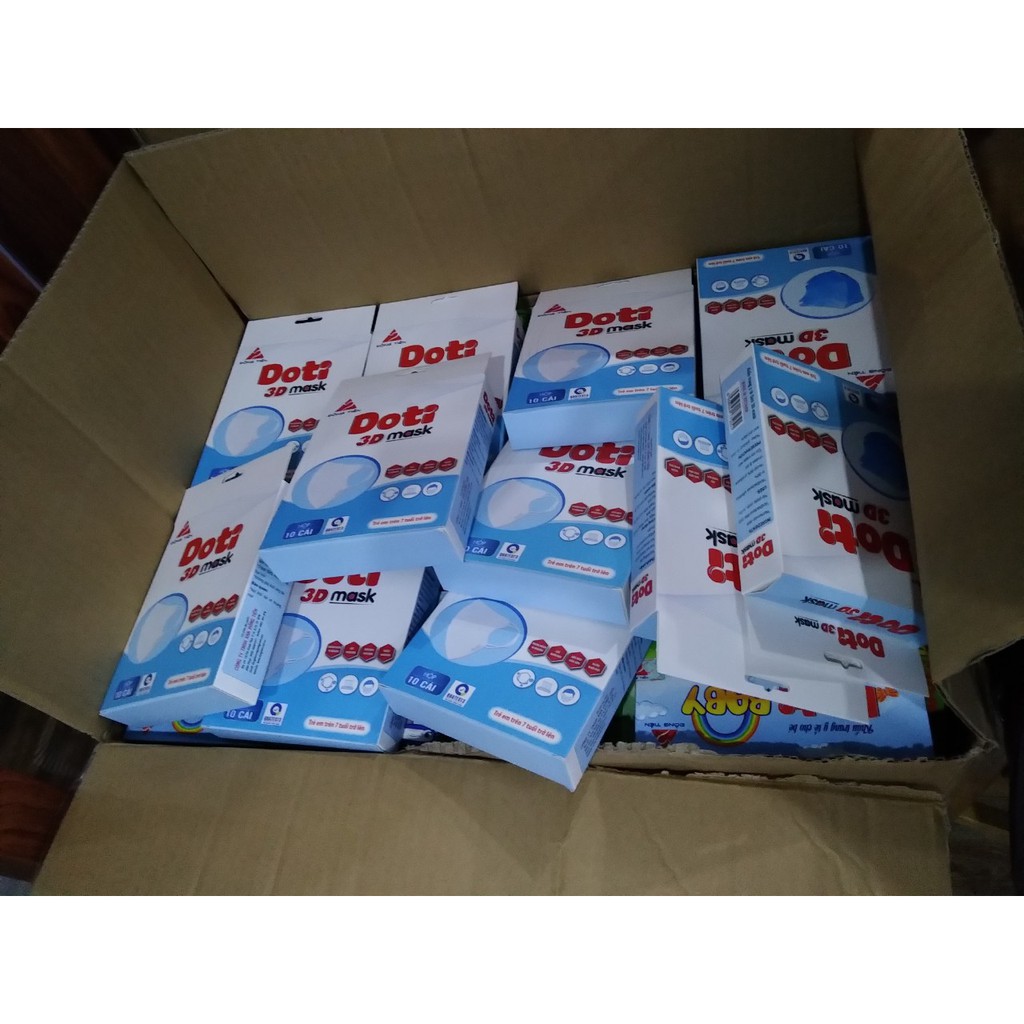 Khẩu trang 3D Mask cao cấp dùng cho người trên 7 tuổi - 1 Hộp 10 cái