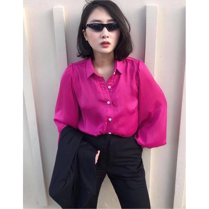 Sơ mi hồng công sở Nasy