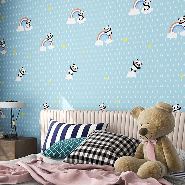1 mét decal dán tường GẤU TRÚC XANH khổ rộng 45cm