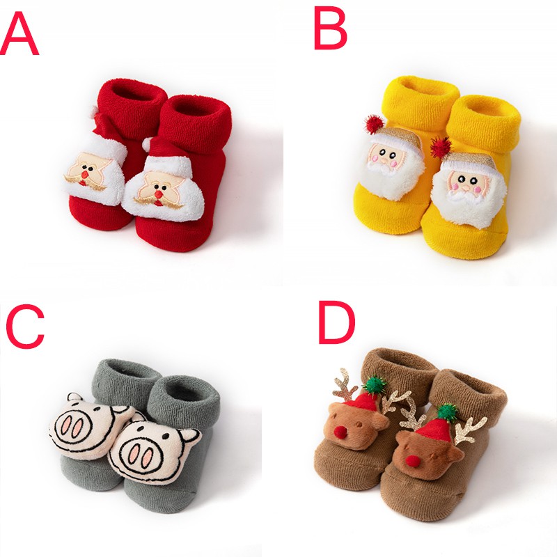 Vớ Cotton Giữ Ấm Chống Trượt Cho Bé Gái