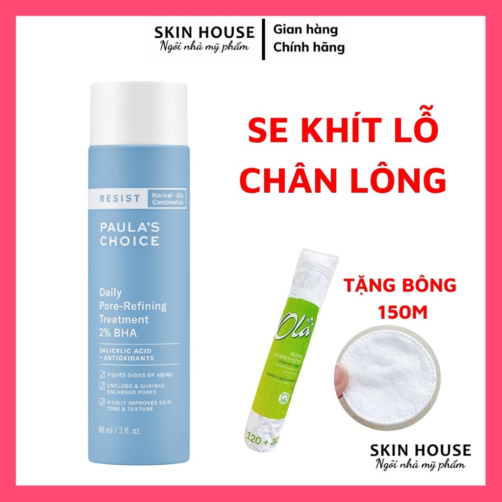 Dung Dịch Tẩy Da Chết,Se Khít Lỗ Chân Lông Paula's Choice Resist Daily Pore Refining Treatment 2% BHA 30ml