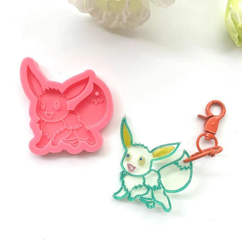 Khuôn Silicone Làm Móc Khóa Thủ Công Hình Chú Sóc Đáng Yêu