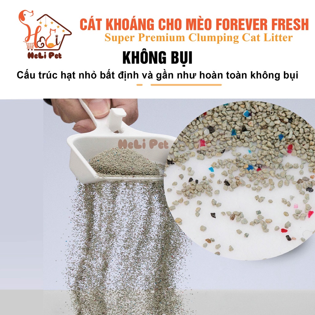 Cát Vệ Sinh Cao Cấp Cát Khoáng Dùng Cho Khay Vệ Sinh, Máy Vệ Sinh Cho Mèo 4Kg Siêu Vón Không Bụi HeLiPet