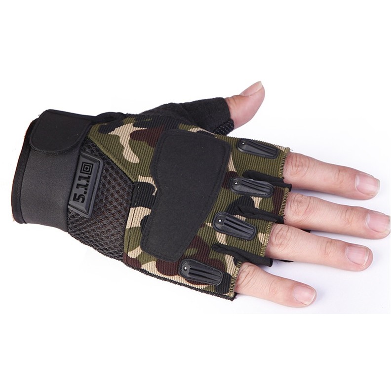 Găng tay hở ngón 511 bán sỉ, bao tay có gù mềm bảo vệ phượt motor pkl, đi xe máy xe đạp cụt ngón | BigBuy360 - bigbuy360.vn