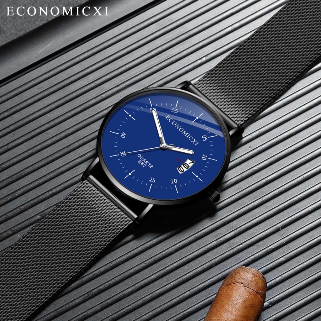 Đồng hồ nam cao cấp ECONOMICXI dây thép mảnh, chạy lịch ngày, mặt kính cường lực cao cấp đang HOT TREND năm nay | BigBuy360 - bigbuy360.vn