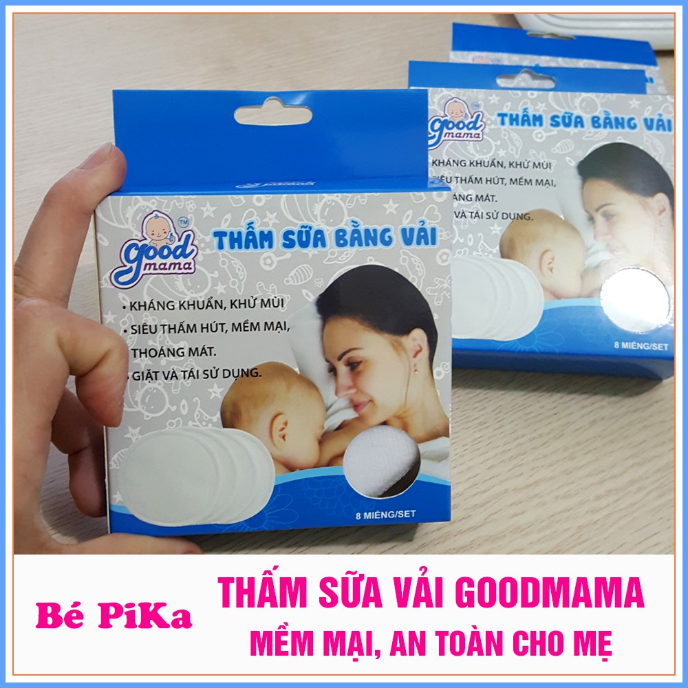  Bộ 2 miếng lót thấm sữa vải Goodmama sử dụng nhiều lần cho mẹ - Tách lẻ