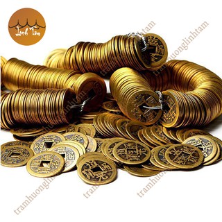 Đồng xu bát quái đồng xu âm dương, tiền xu giả cổ phong thủy ô tô vật phẩm phong thủy TNPK_146