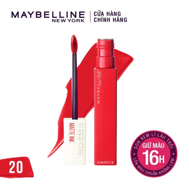 Son Kem Lì Maybelline New York Superstay Matte ink 20 Pioneer  5ml